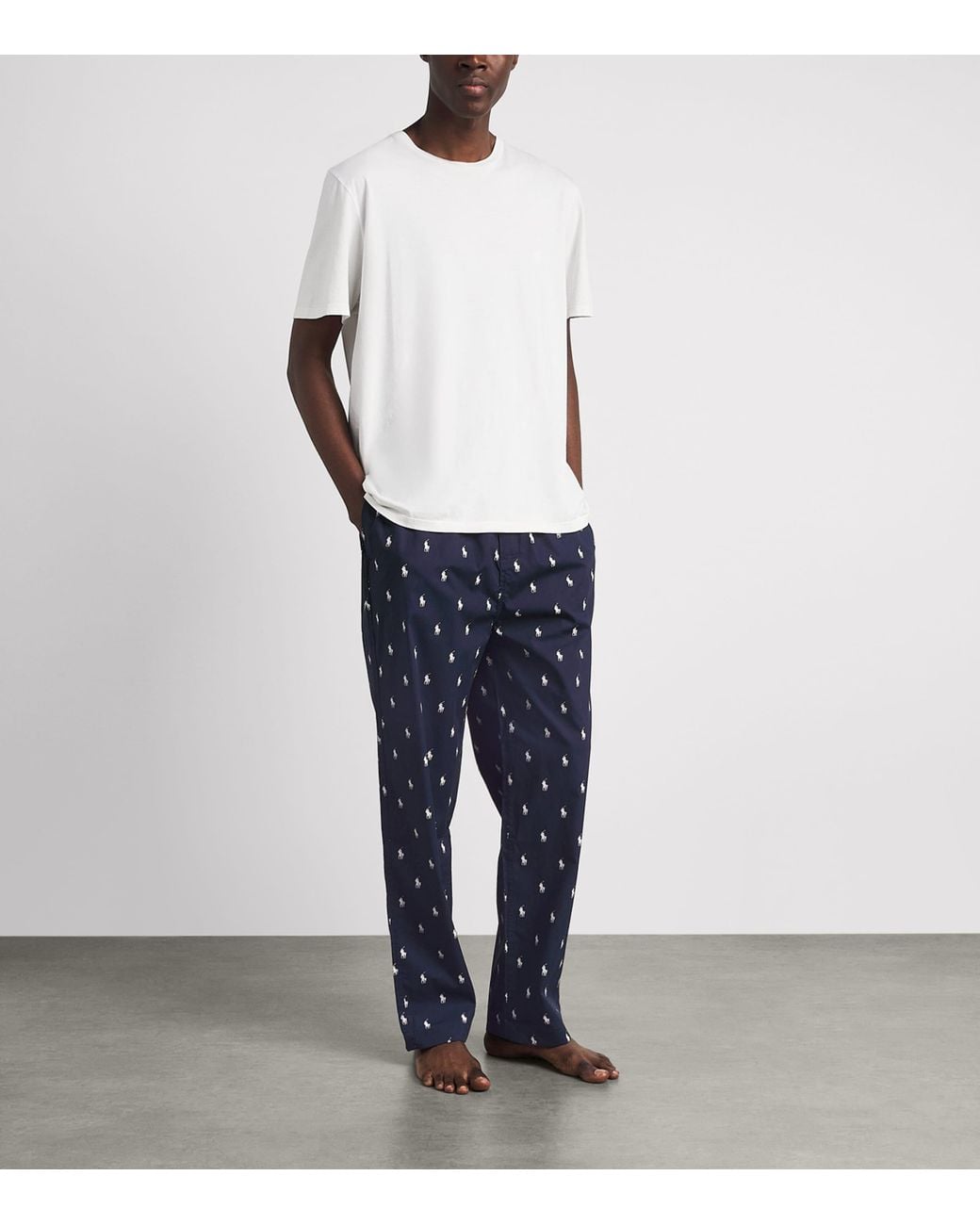 Polo Ralph Lauren Blue Cotton Polo Pony Pyjama Bottoms for men