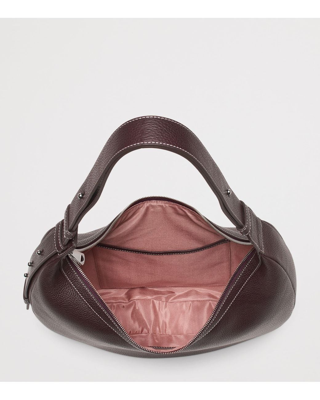 Aspinal Purple Large Soho Crescent Cross-Body Bag