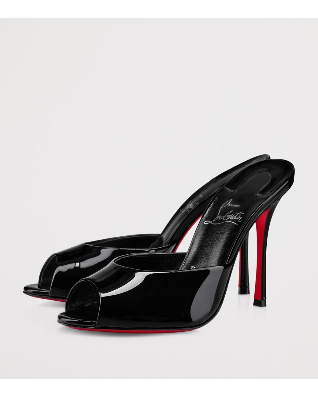 Christian Louboutin Black Me Dolly Patent Leather Mules 100