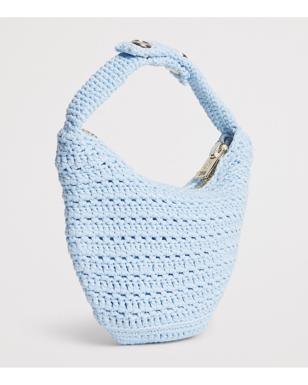 Sandro Blue Crochet Mini Bag