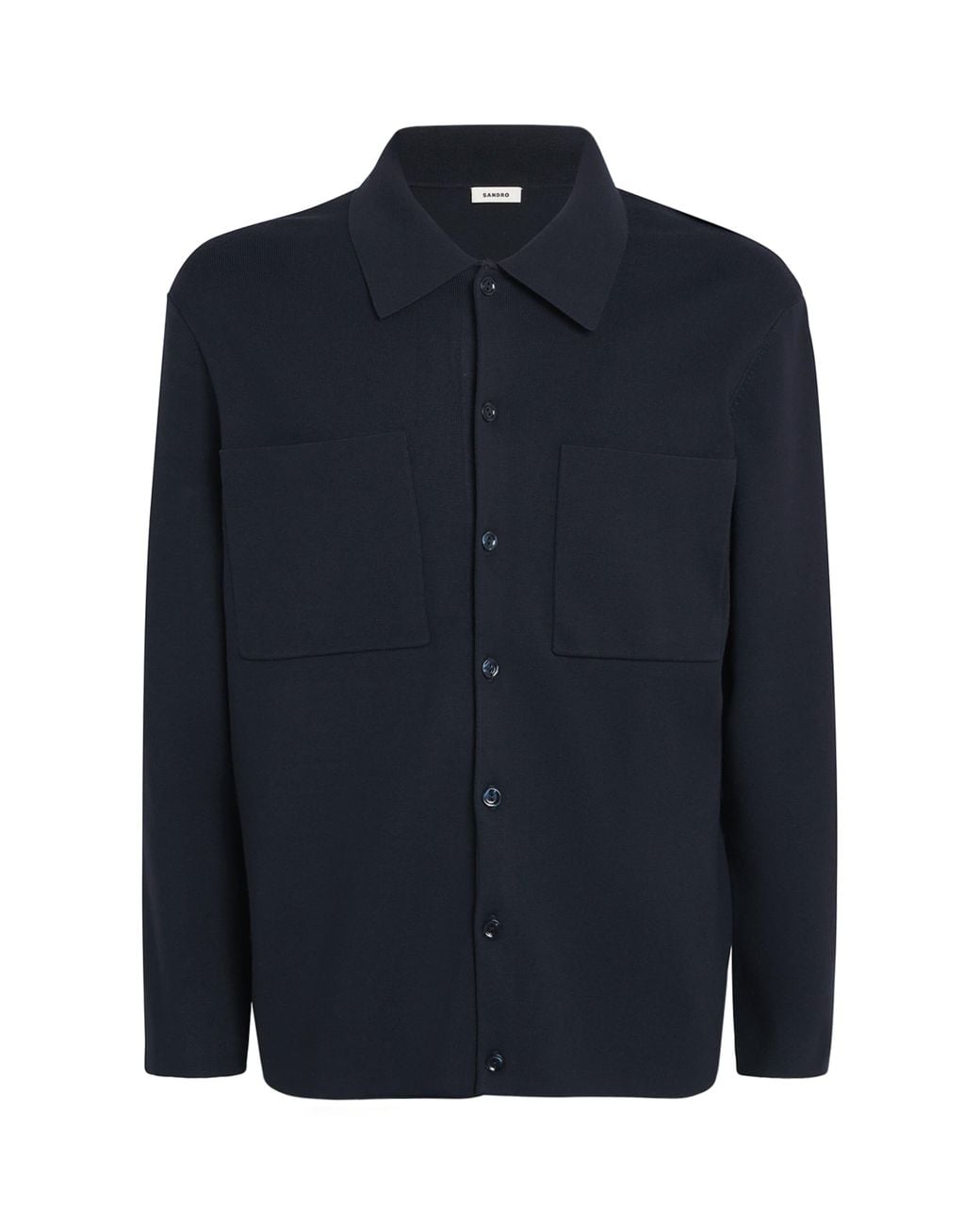Sandro Blue Spread -Collar Cardigan for men
