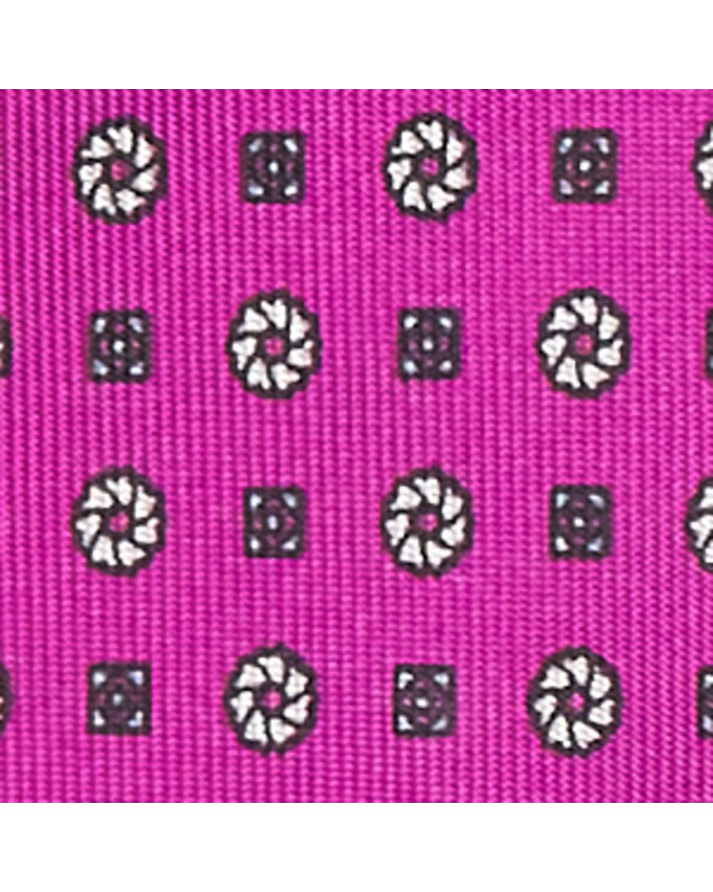 E.MARINELLA Pink Silk Geometric Tie for men
