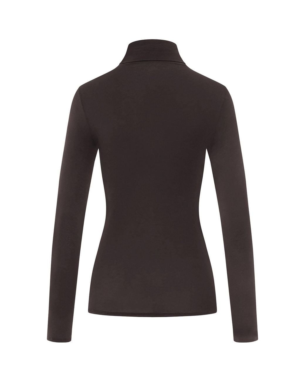 Hanro Black Ultralight Long-Sleeve Rollneck Top