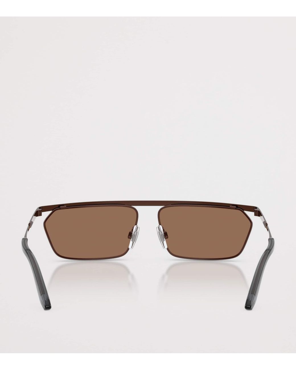 Dolce & Gabbana Brown Metal Dg2327 Classic Rectangle Sunglasses for men