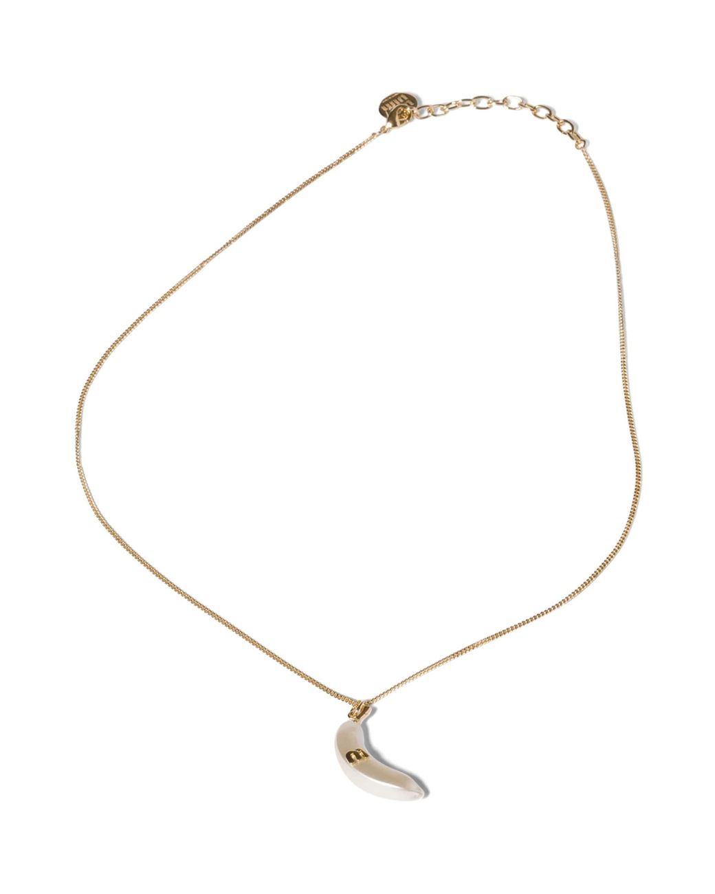Miu Miu Metallic Pearlised Pendant Necklace