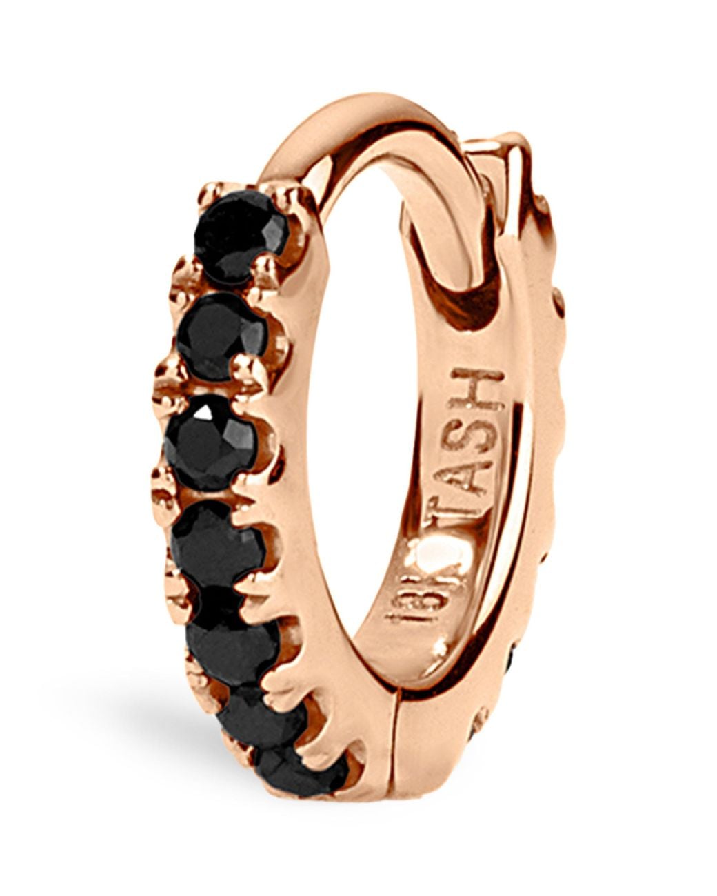 Maria Tash Metallic Diamond Eternity Single Hoop Earrings
