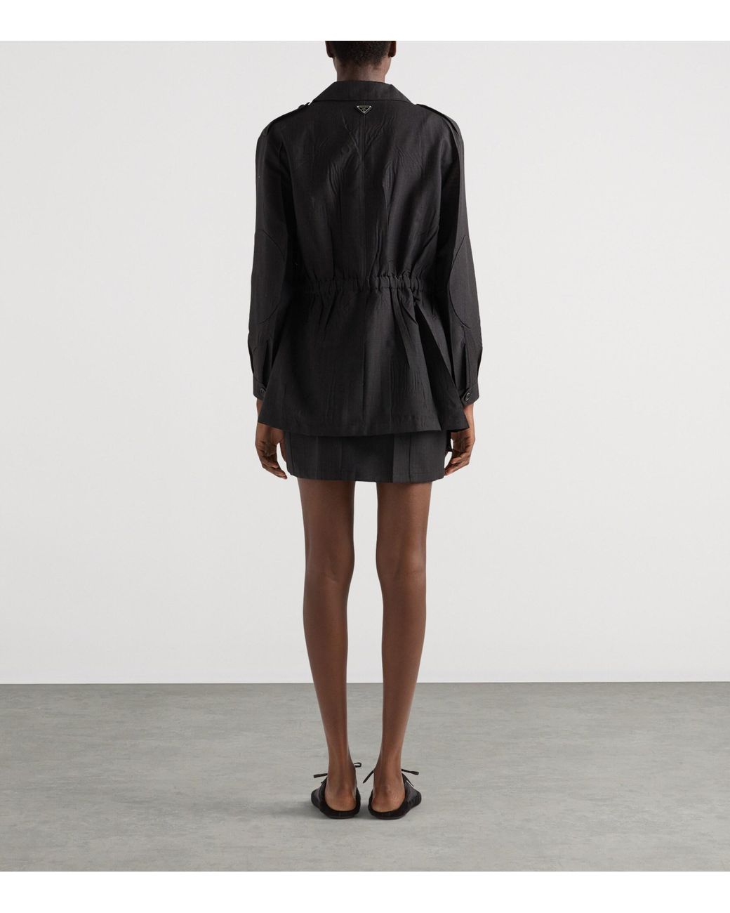 Prada Black Mohair-Wool Mini Skirt