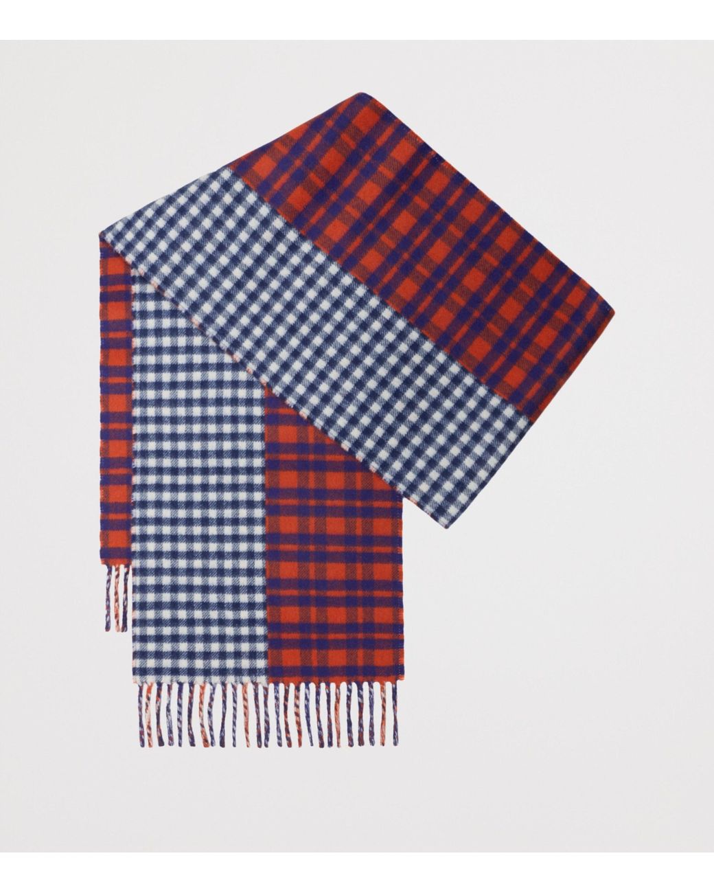 Loewe Red X Cosima Von Bonin Wool-Cashmere Check Scarf