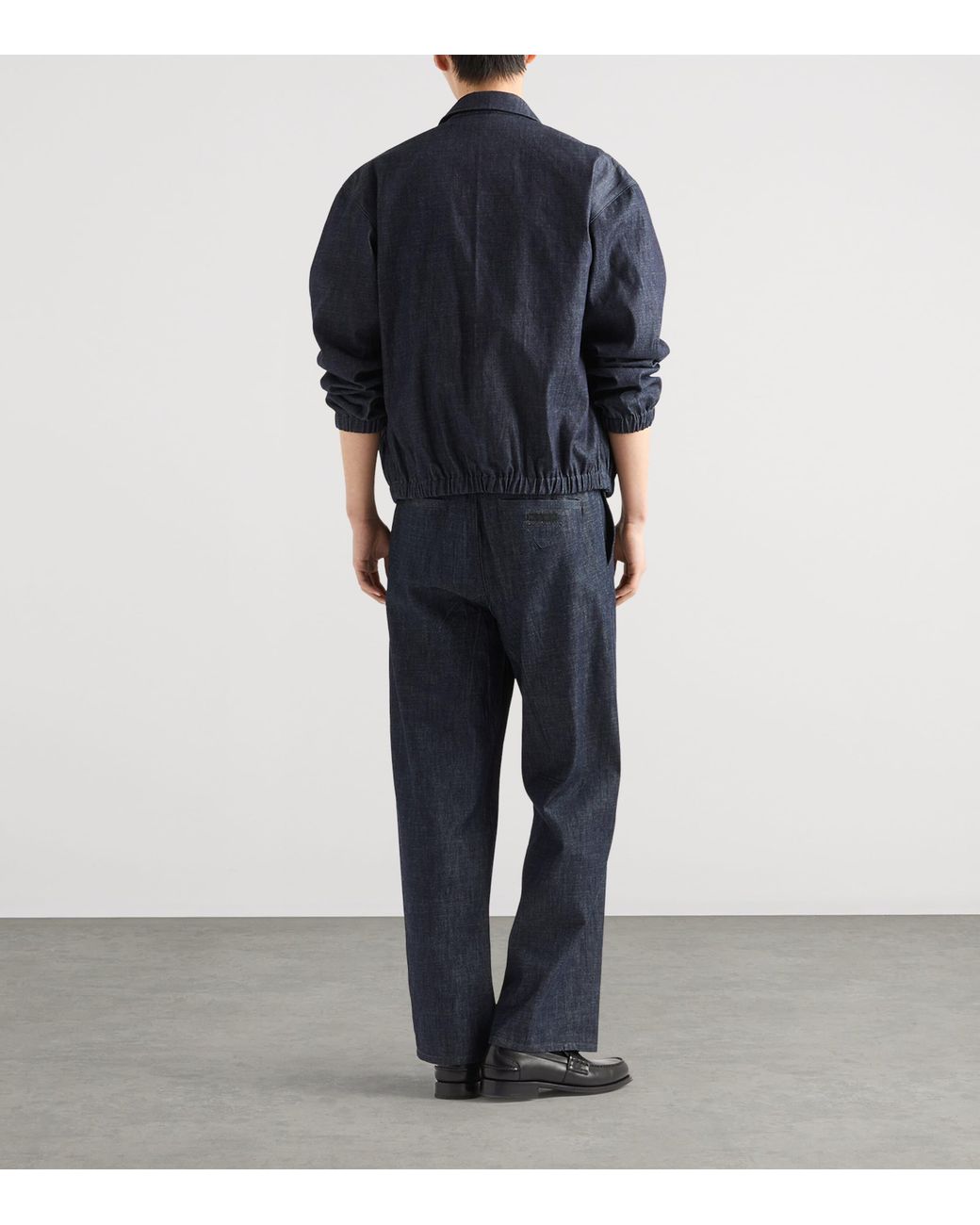 Prada Blue Chambray Denim Blouson Jacket for men