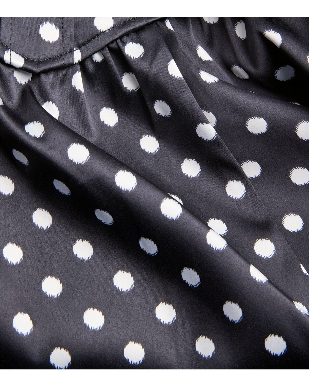 Ganni Blue Satin Polka-Dot Maxi Skirt