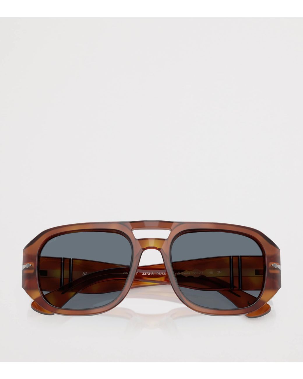 Persol Gray Acetate Vincent Pilot Sunglasses