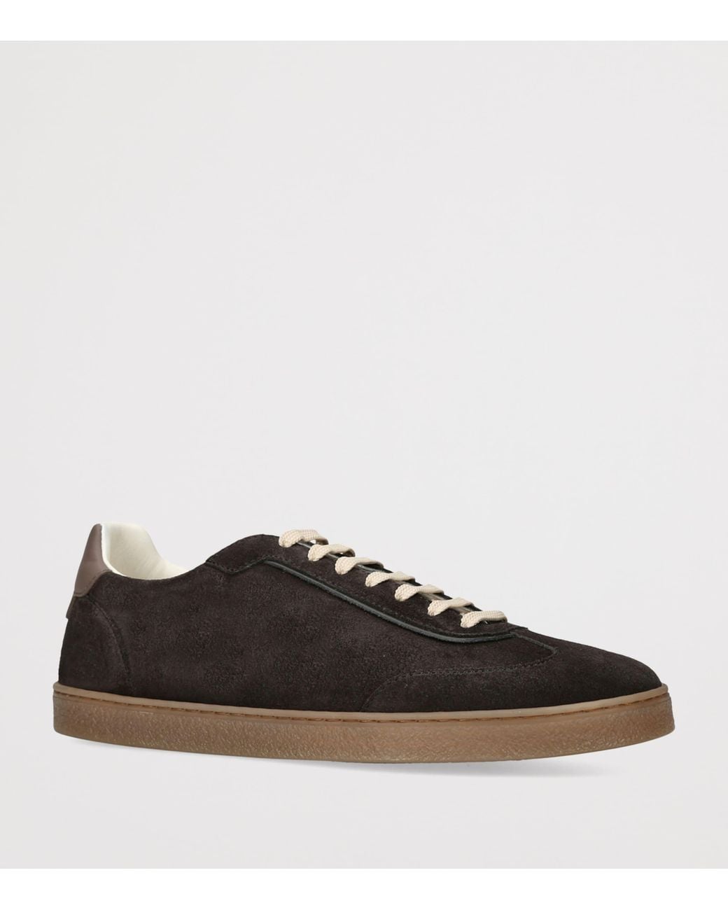 Brunello Cucinelli Black Suede Low-Top Sneakers for men