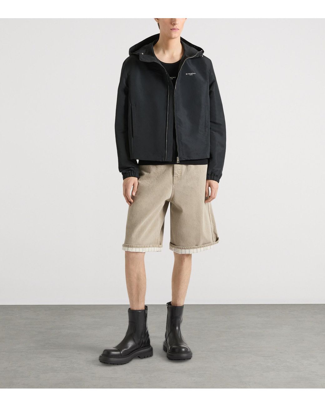Givenchy Black Archival Print Windbreaker Jacket for men