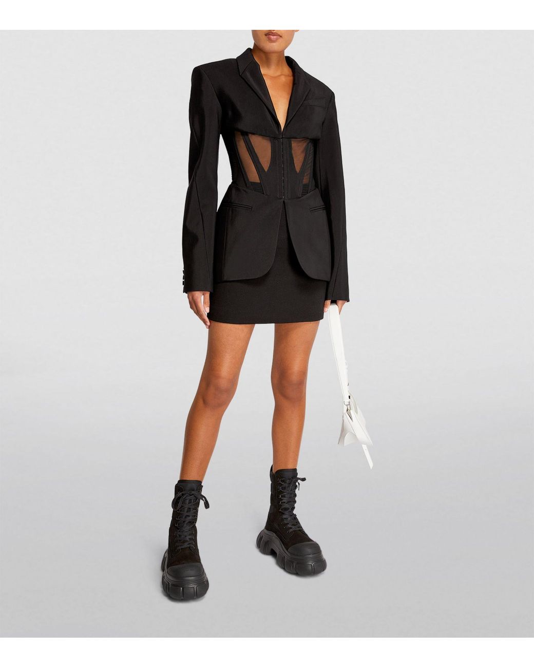 Blazer/veste Corset Mugler Noir - Taille 42 (US 10) - Neuf Avec étiquettes (valeur 2960€)