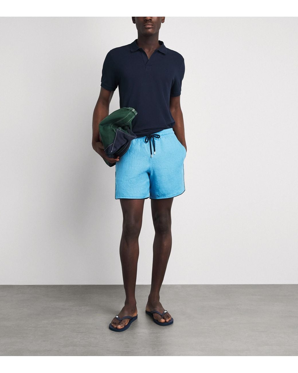 Vilebrequin Blue Organic Cotton Palatin Polo Shirt for men