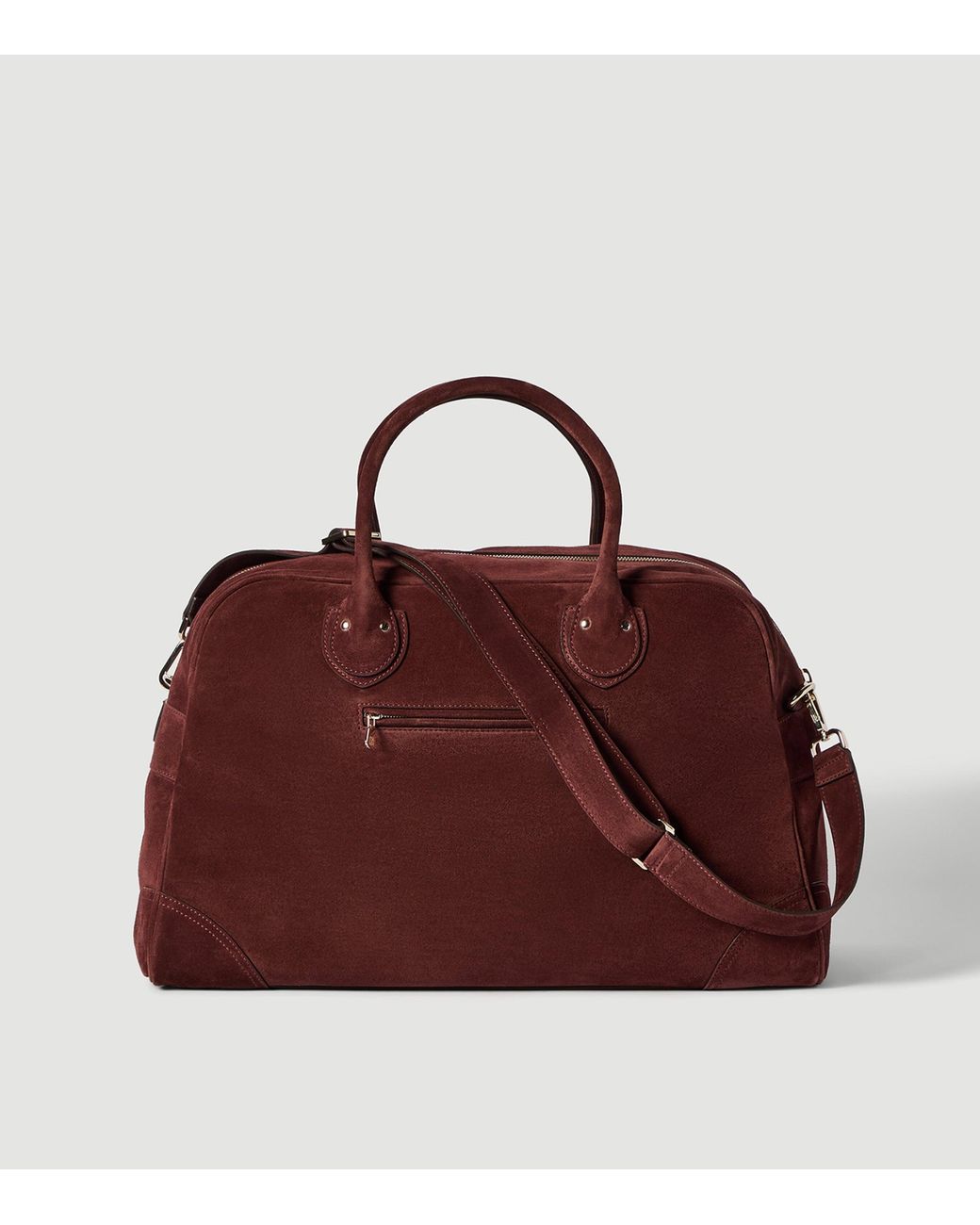 Brunello Cucinelli Red Suede Travel Holdall Bag for men