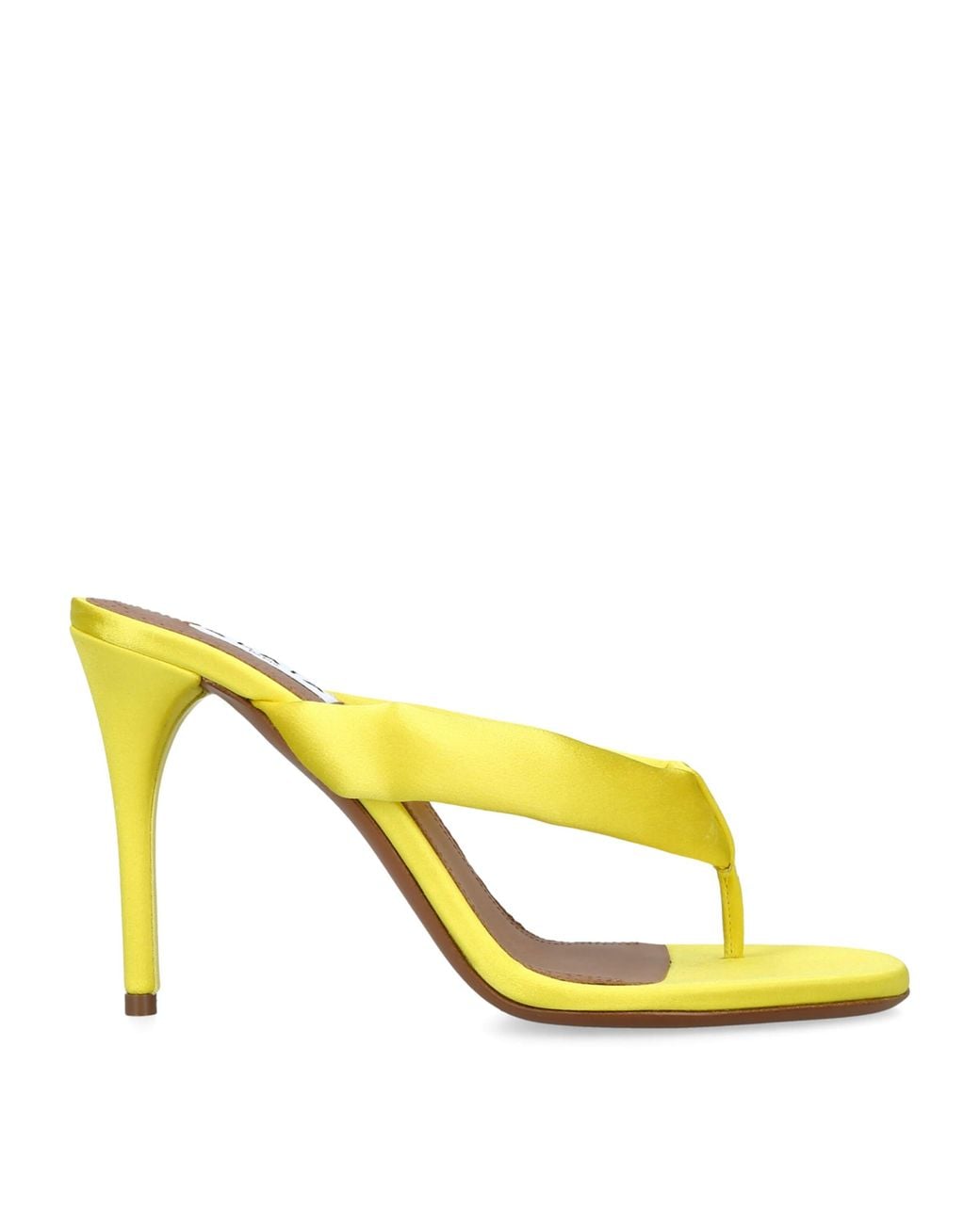 Alaïa Yellow Satin Thong Sandals 90