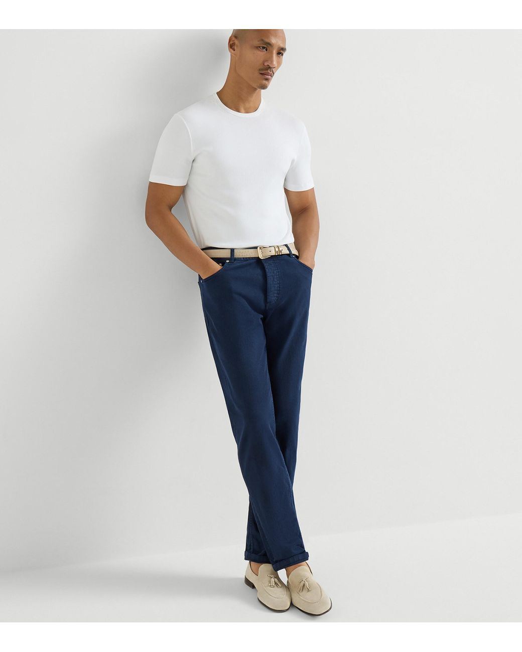 Brunello Cucinelli Blue Comfort Straight Jeans for men