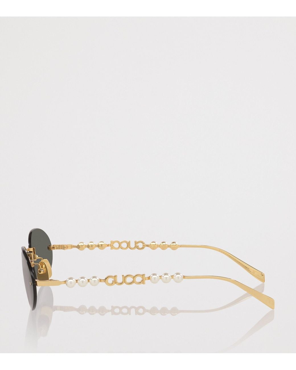 Gucci Green Metal Round Sunglasses