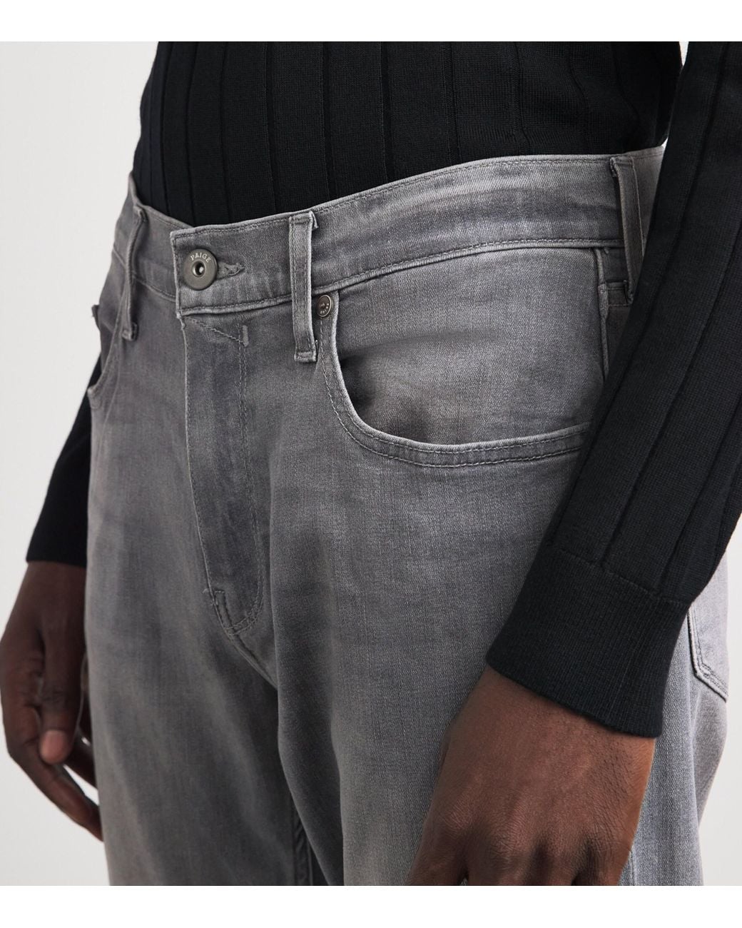 PAIGE Gray Federal Slim-Straight Jeans for men