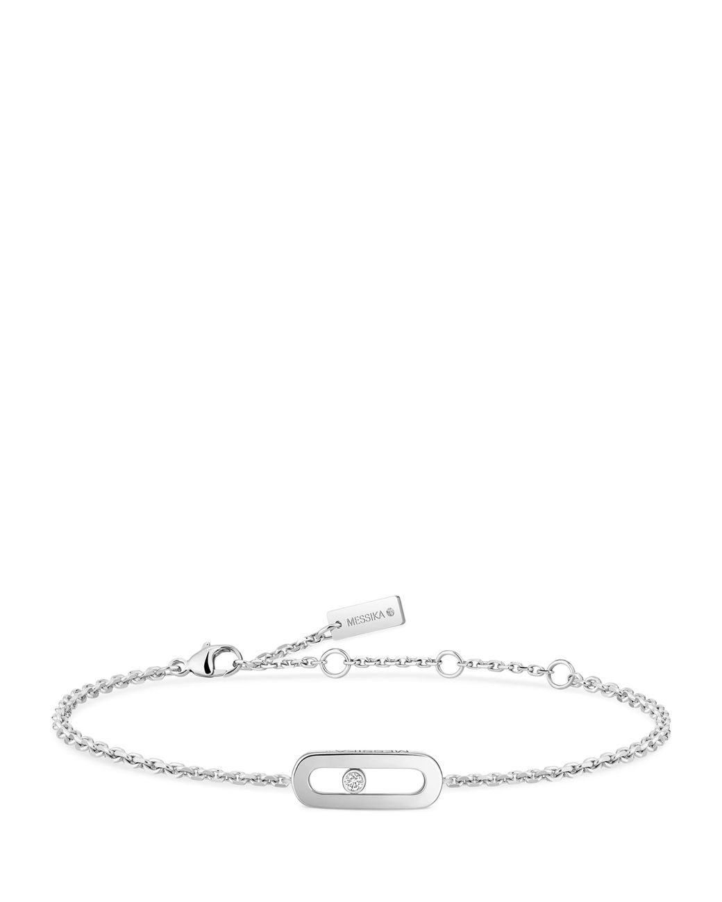 Messika White Move Uno And Diamond Chain Bracelet