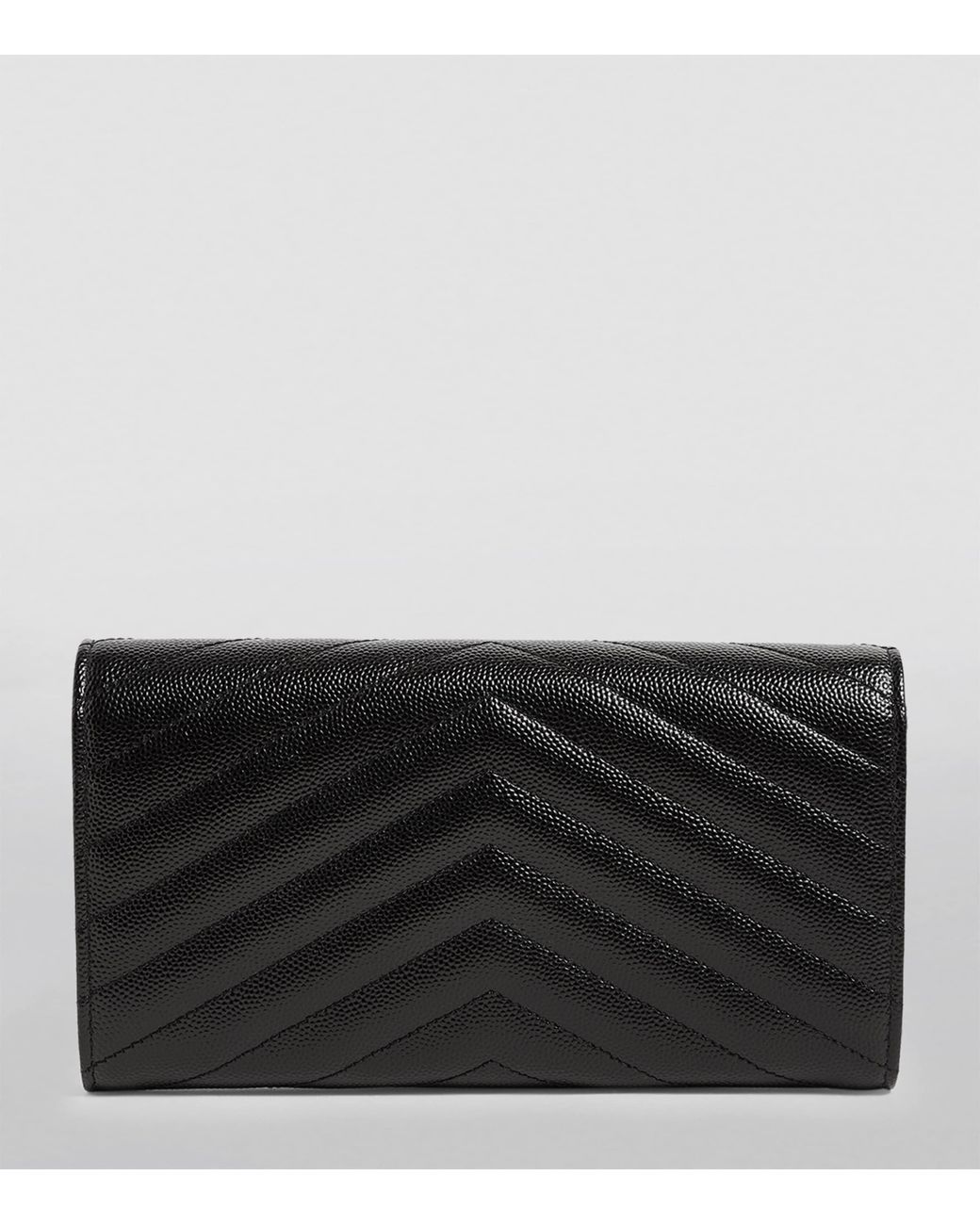 Saint Laurent Black Monogram Matelassé Large Flap Wallet
