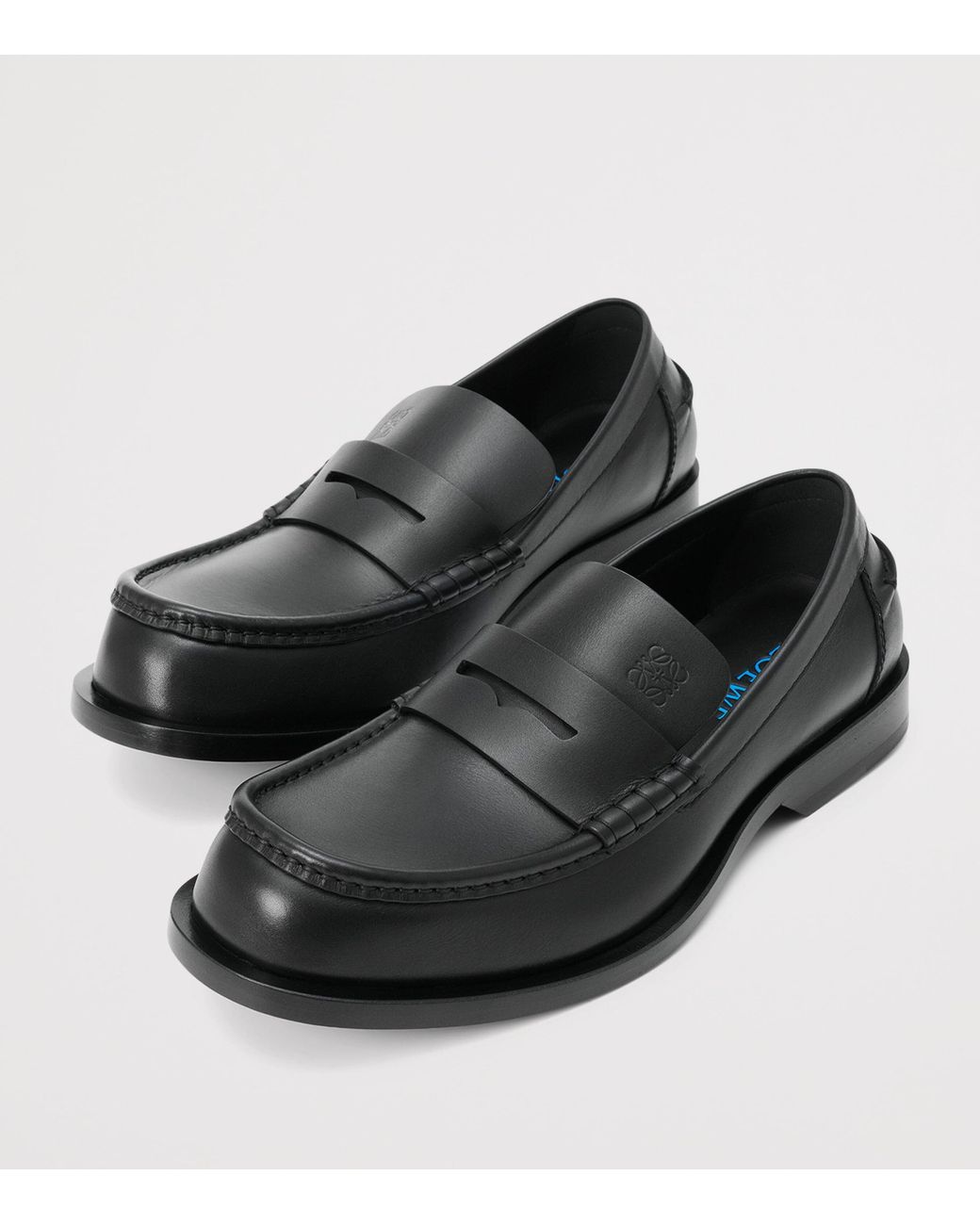 Loewe Black Calfskin Bobine Loafers for men
