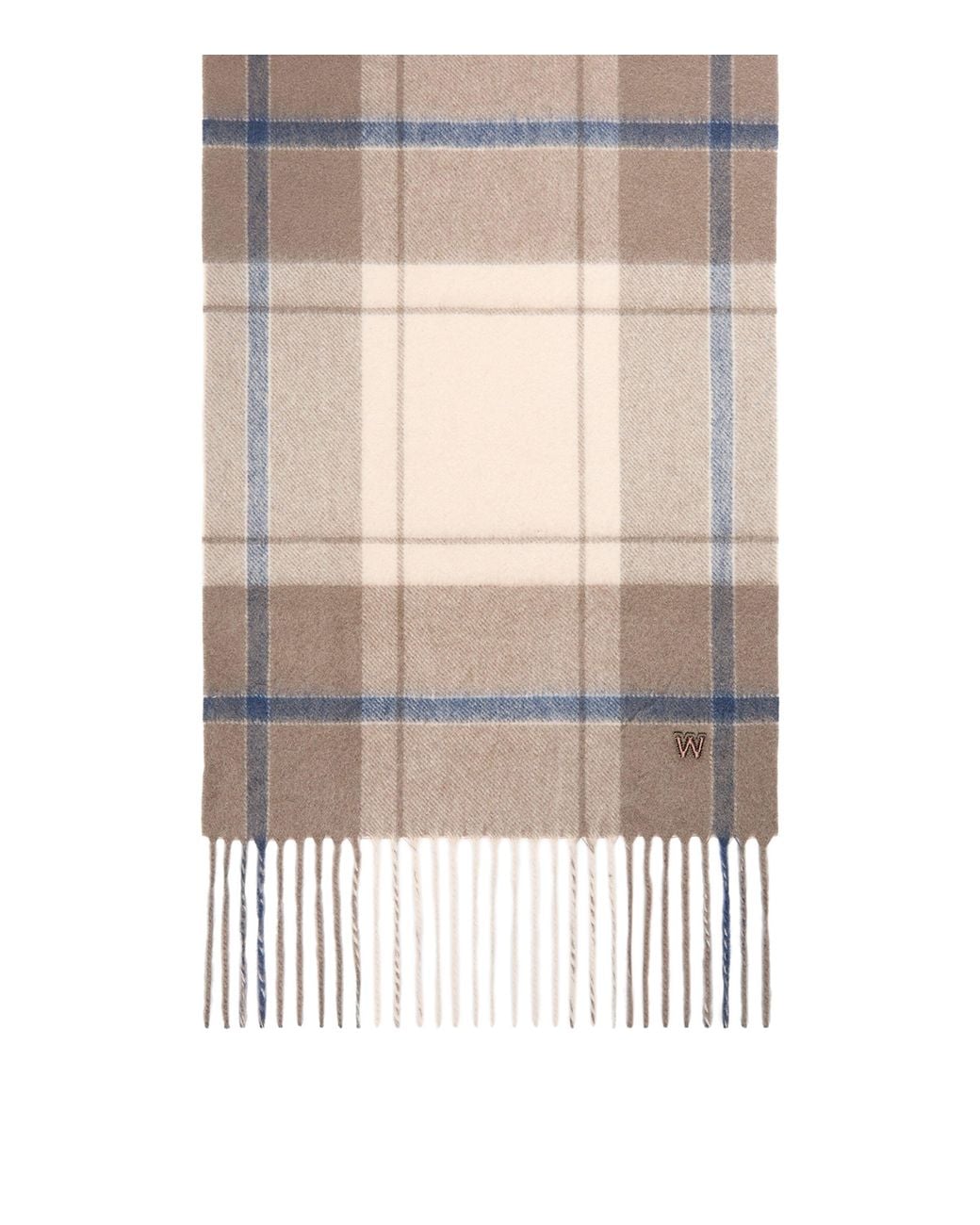 Weekend by Maxmara Brown Cashmere Fringe Scarf