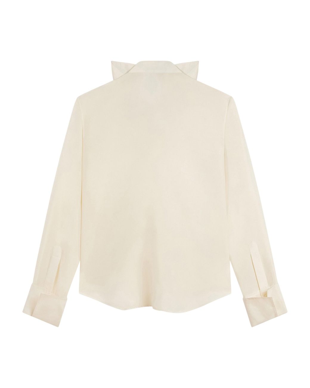 Givenchy White Silk Reverse-Collar Shirt