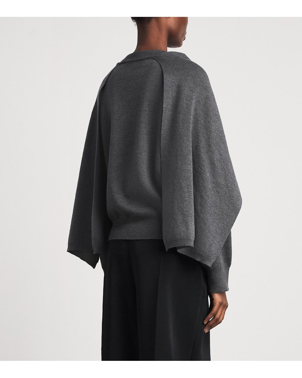 Rohe Gray Wool Cape Sweater