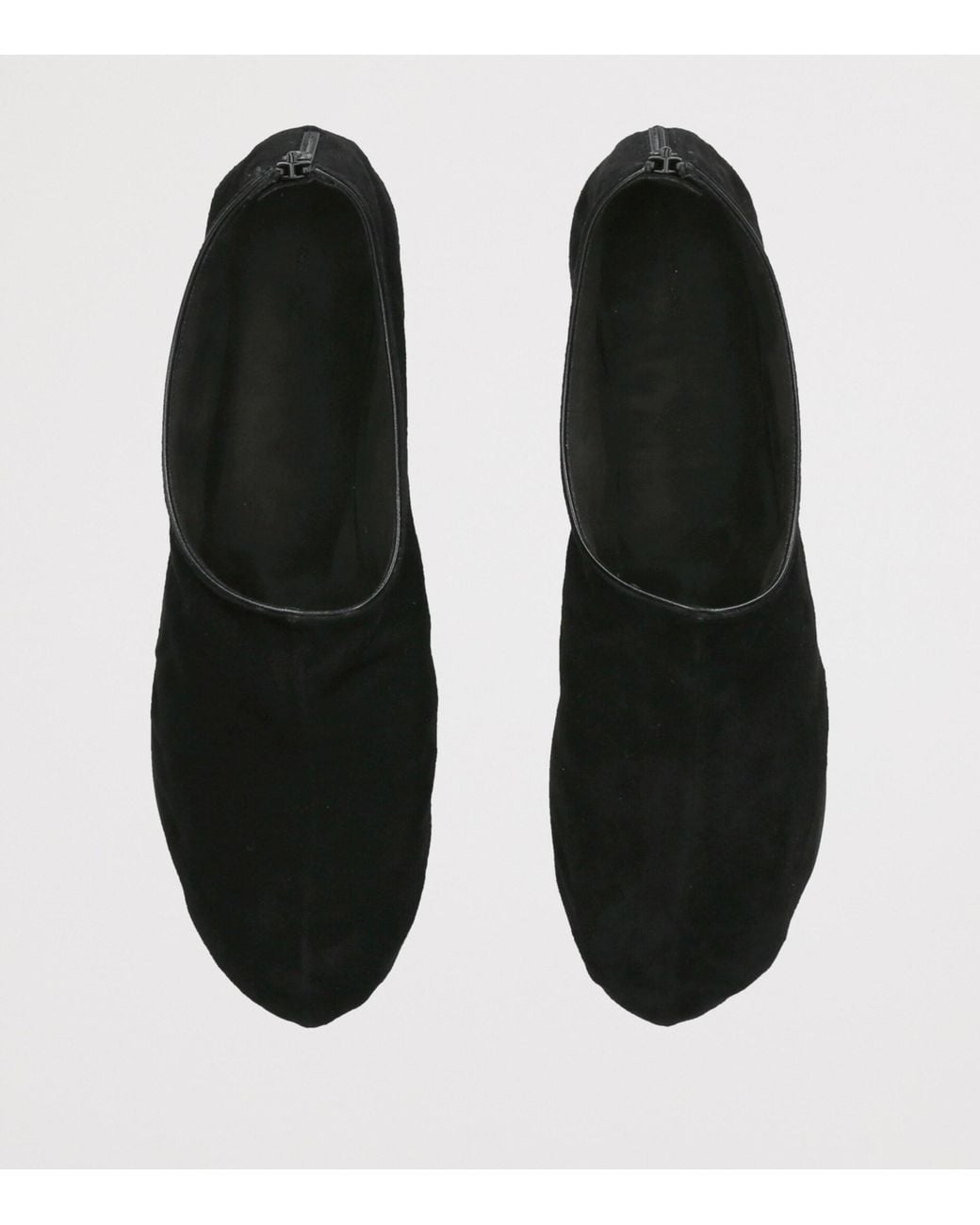 The Row Black Stellene Suede Slippers