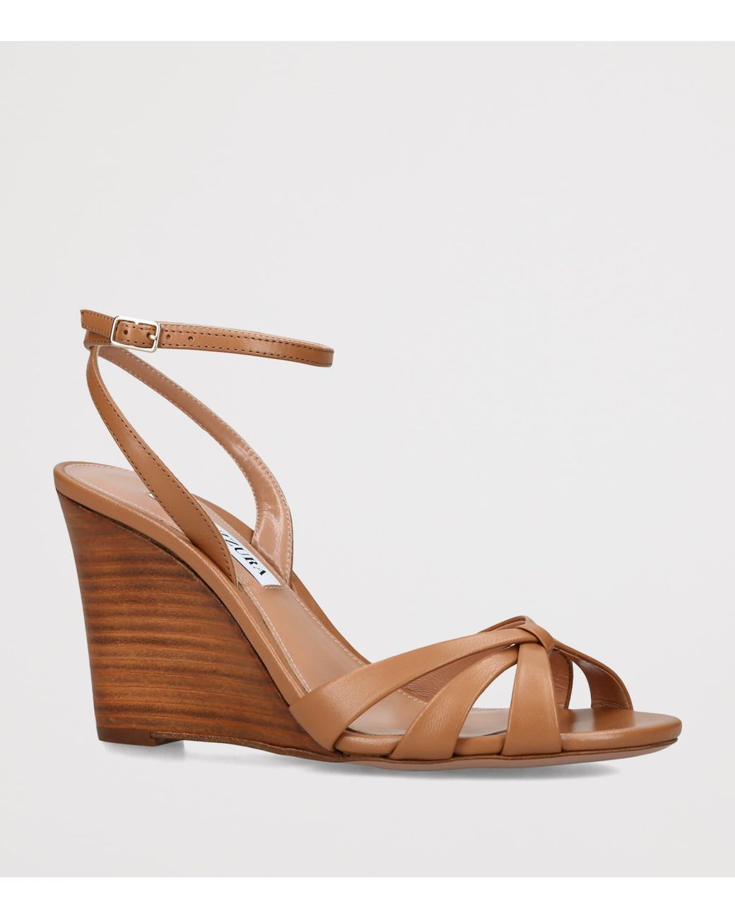 Aquazzura Brown Leather Tati Slingback Sandals 85