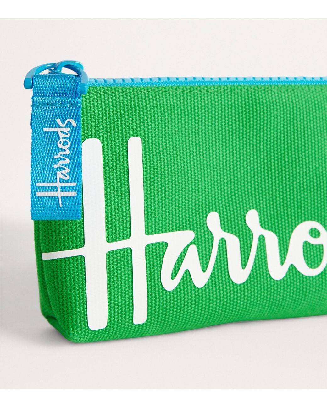 Harrods Green Cotton Logo Coin Purse