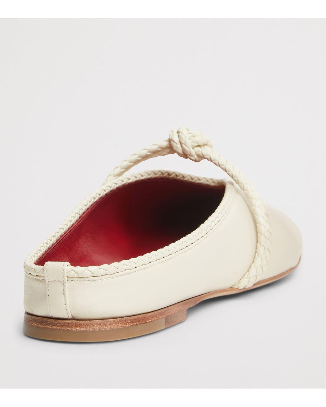 Bottega Veneta White Lambskin Mary-Jane Mules