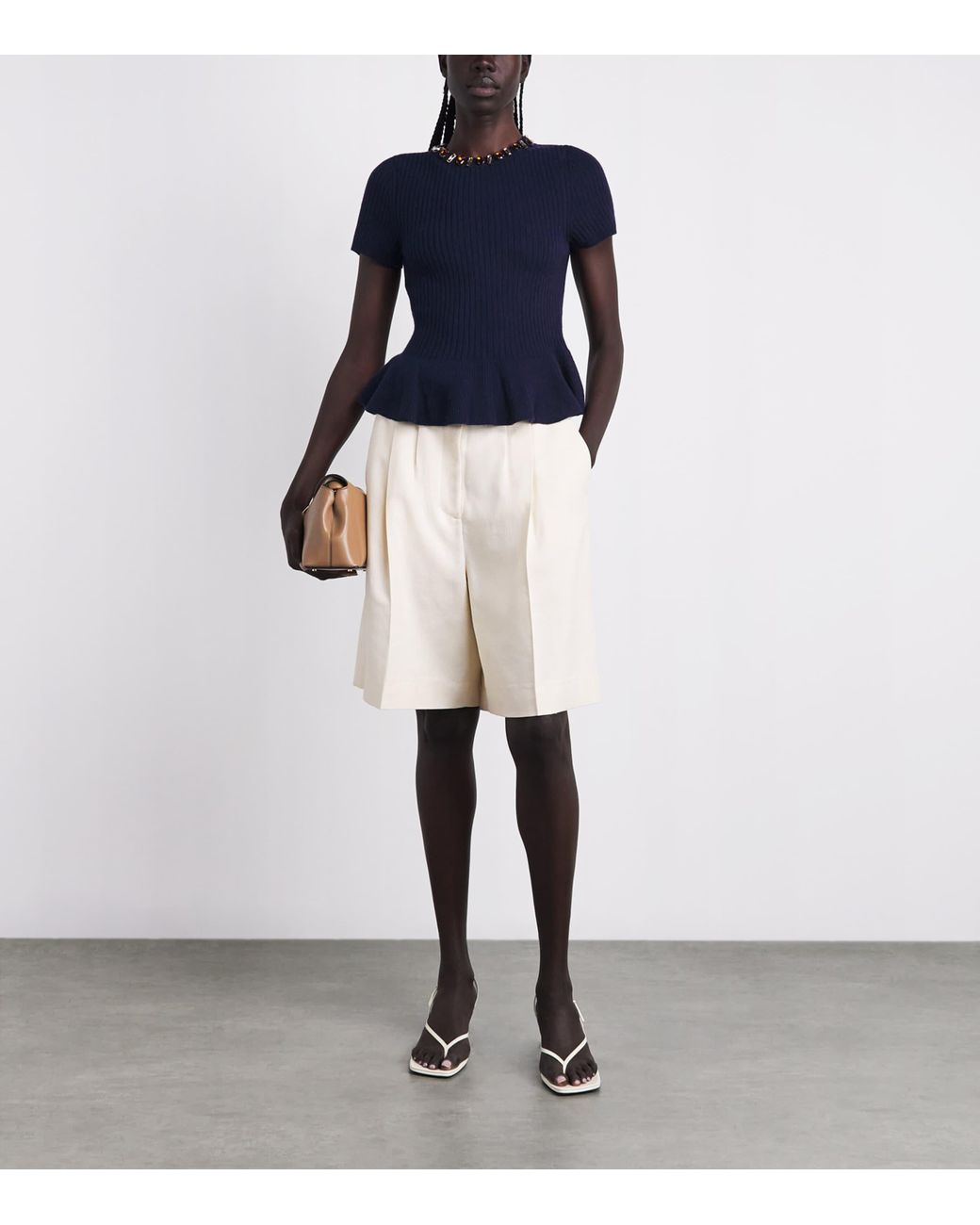 Sandro Blue Wool-Blend Embellished Sweater