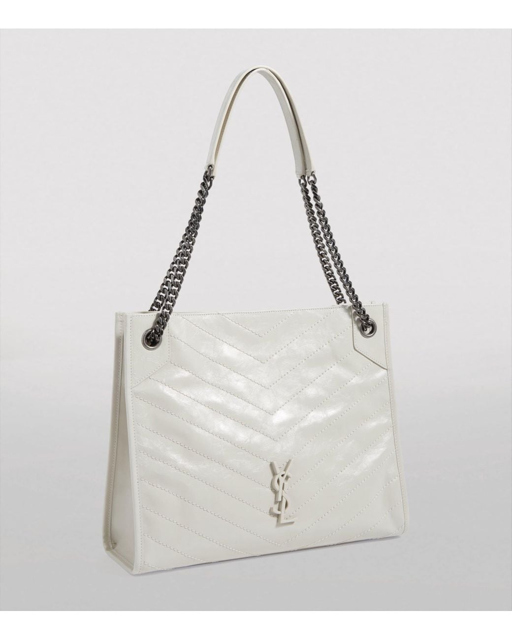 Saint Laurent White Medium Niki Shopping Bag