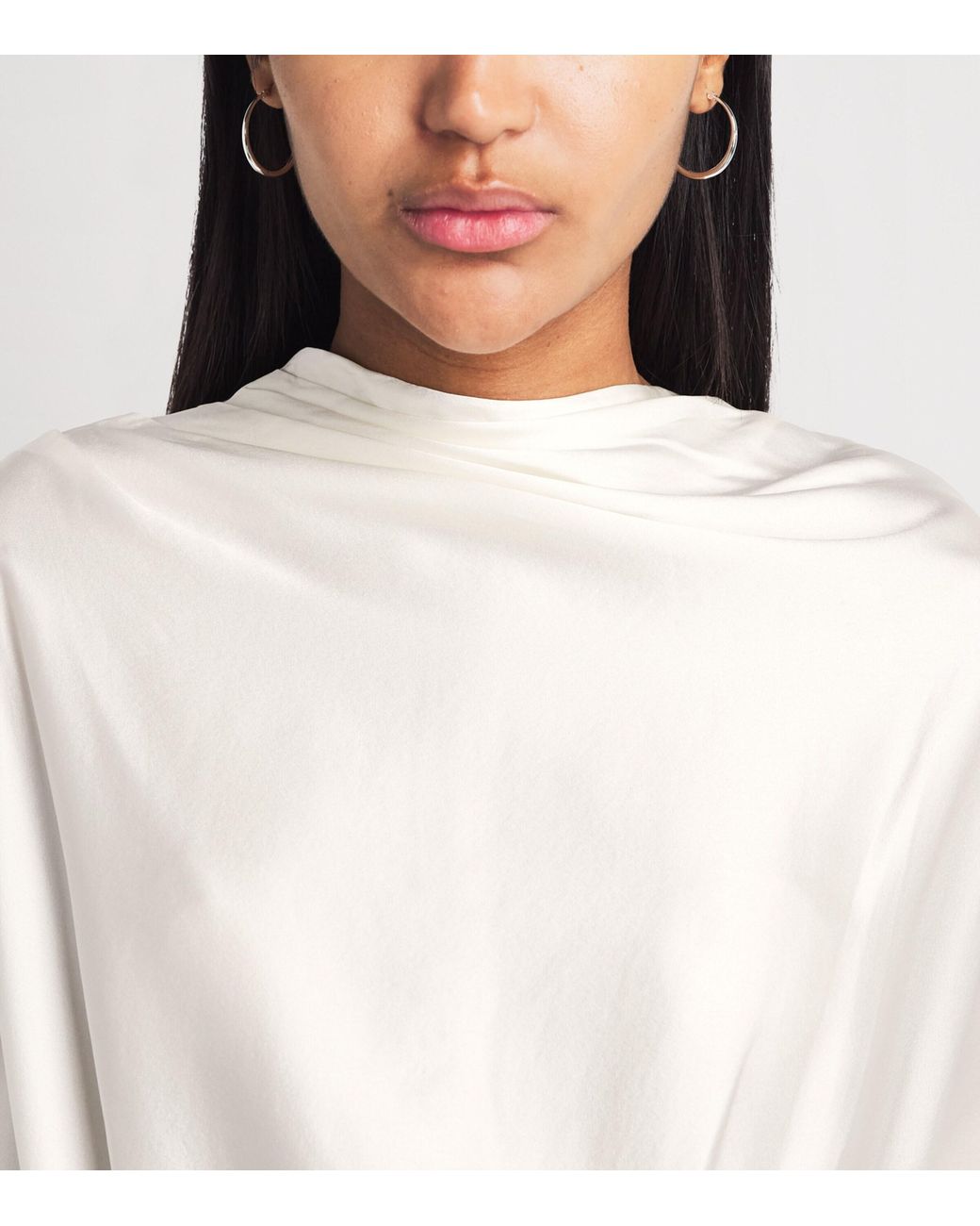 Staud White Stretch-Silk Phoebe Maxi Dress