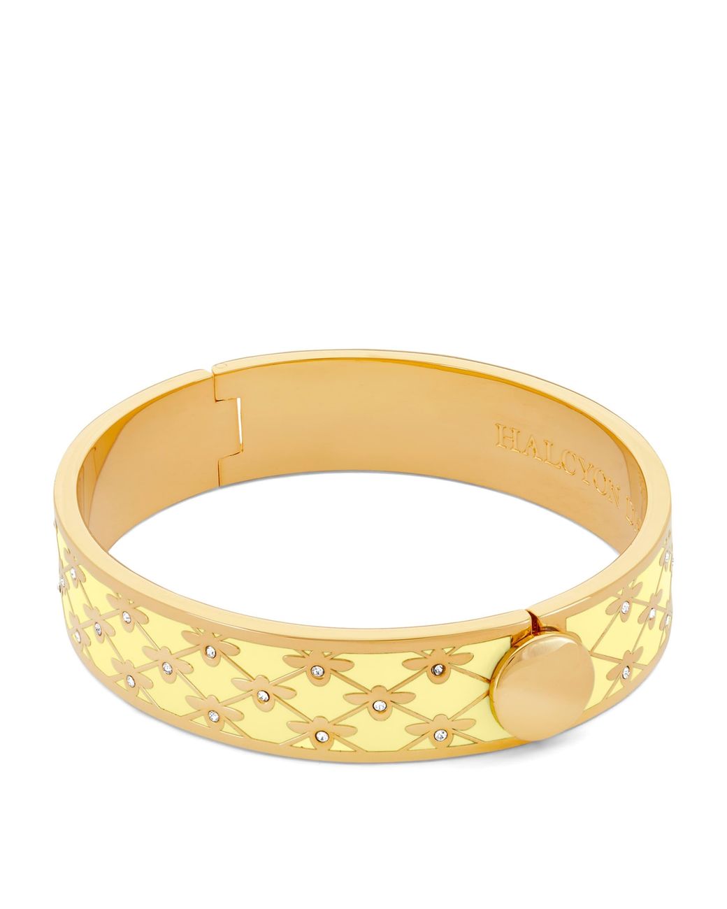 Halcyon Days Yellow Plated Enamel Bee Sparkle Bangle for men