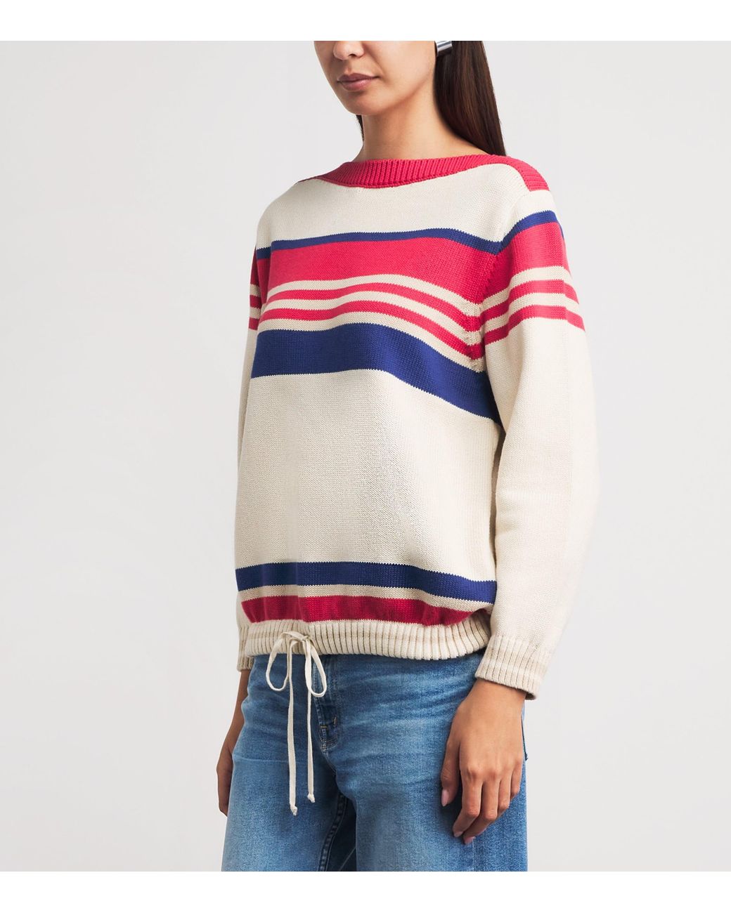 Mother Multicolor Cotton Striped Skipper Sweater