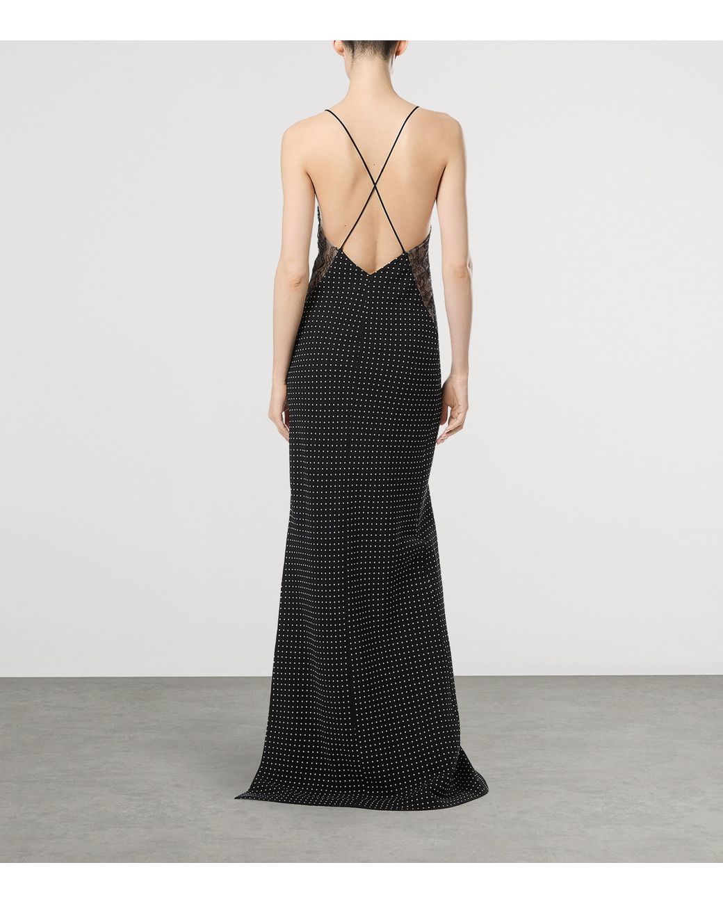 Tom Ford Black Silk Lace Maxi Dress
