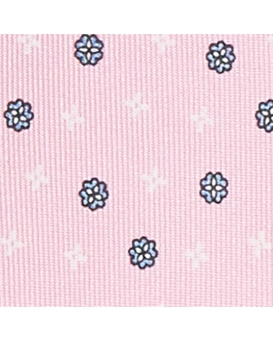 E.MARINELLA Pink Silk Floral Tie for men