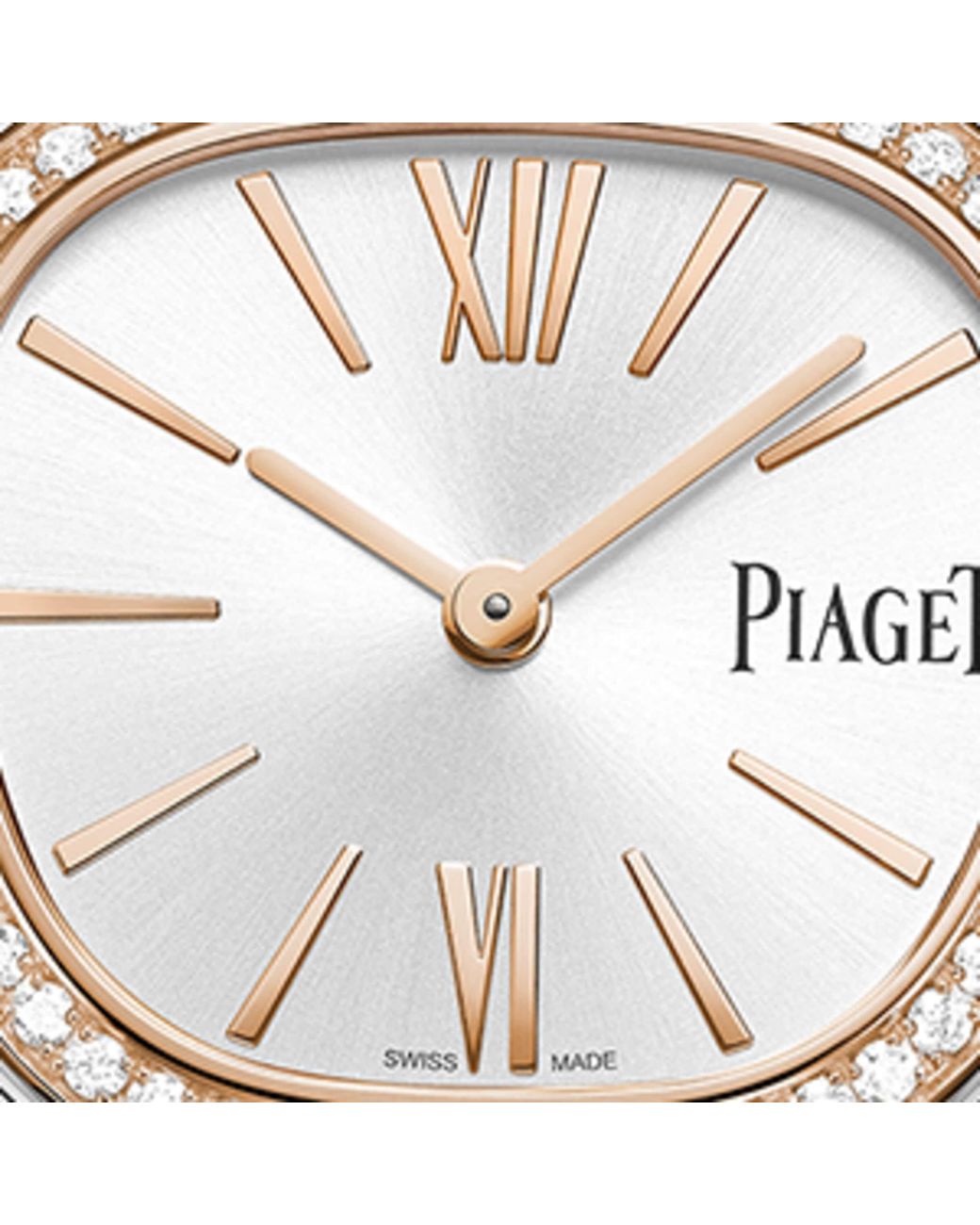 Piaget Metallic Rose And Diamond Sixtie Watch