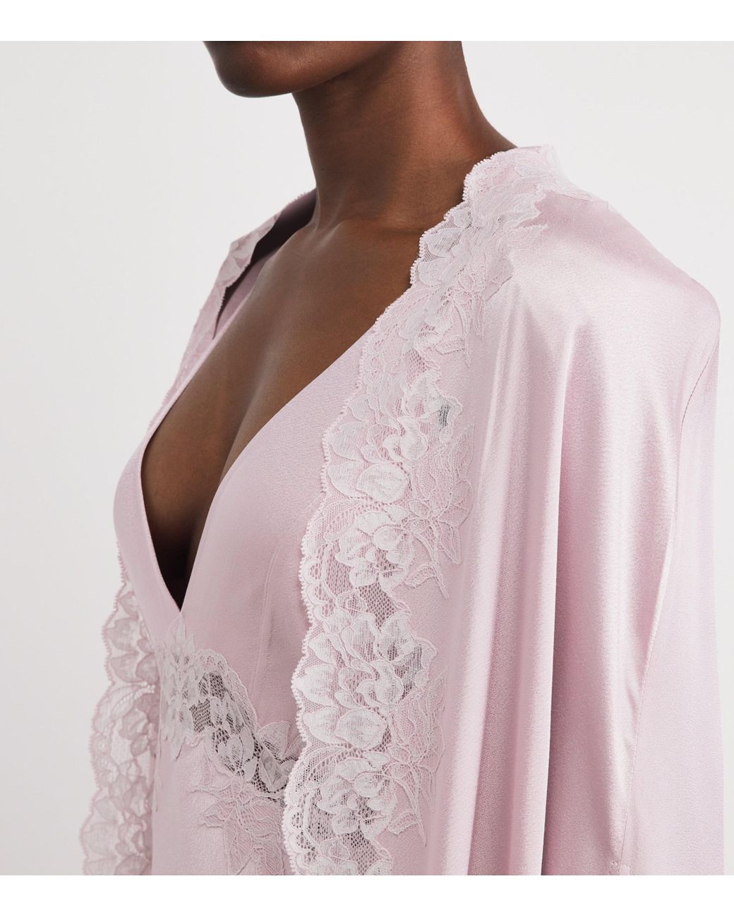 Bocan Pink Lace-Trim Beatrice Cape