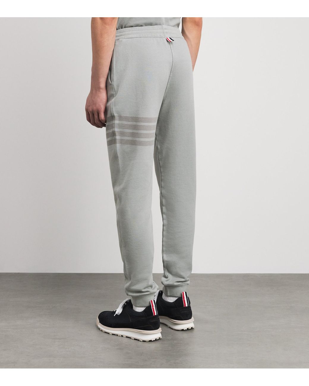 Thom Browne Gray Cotton 4-Bar Sweatpants for men