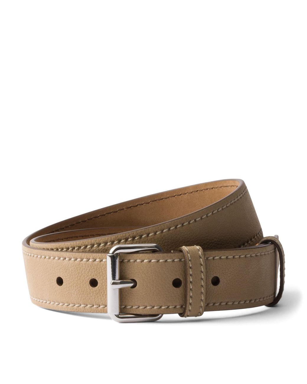Prada Brown Nubuck Leather Belt for men