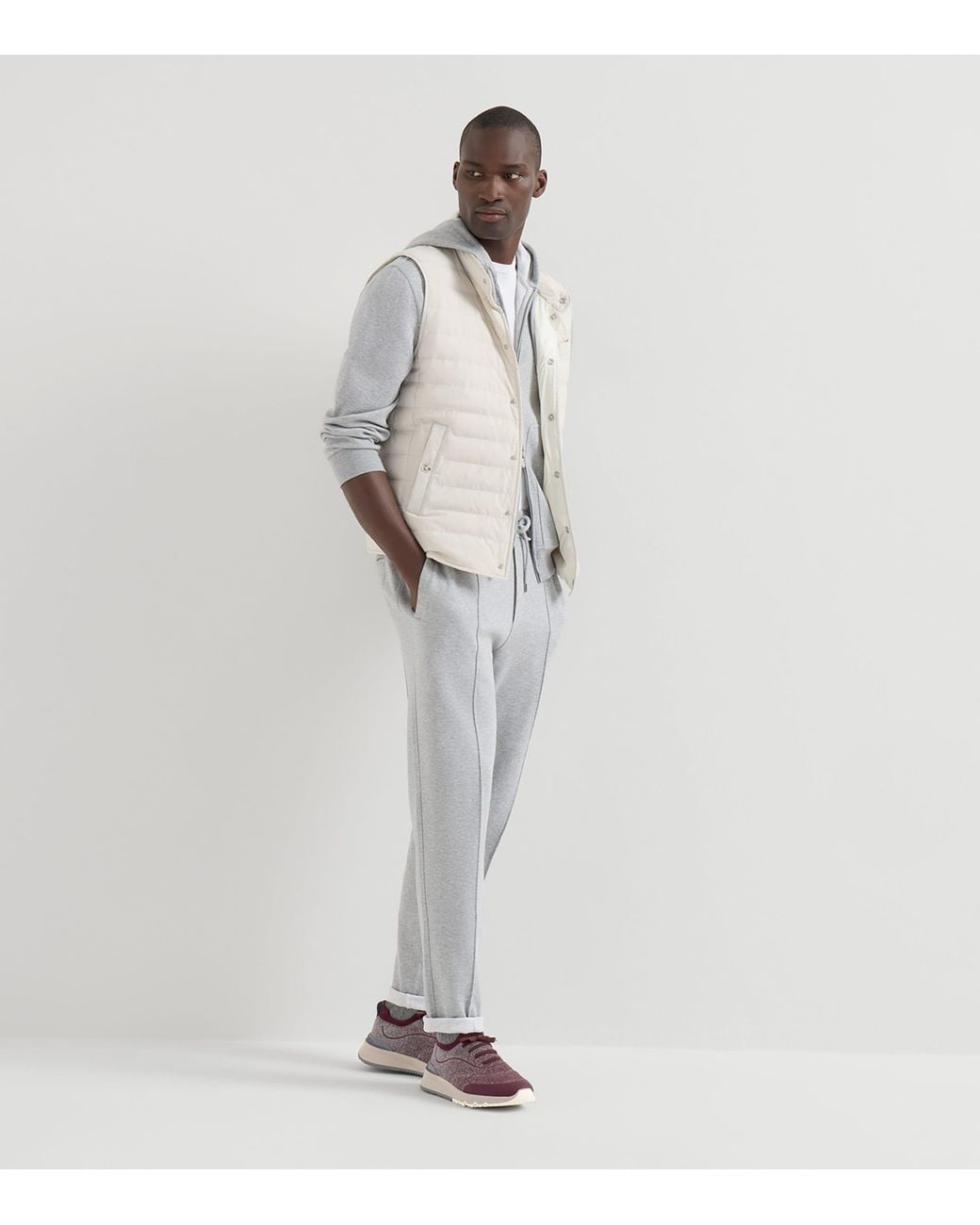 Brunello Cucinelli Purple Technical Cotton Sneakers for men