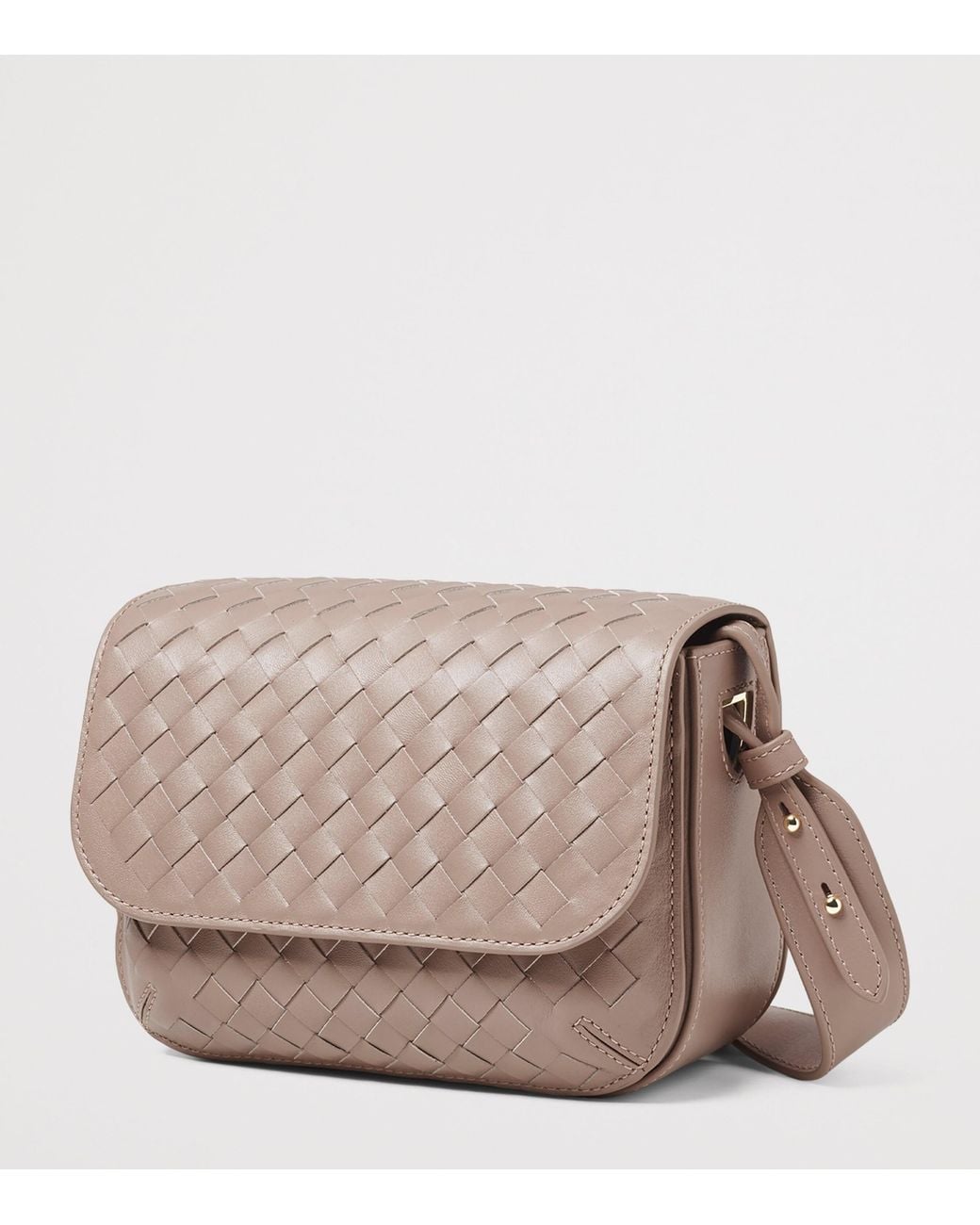 Aspinal Brown Woven Leather Ella Cross-Body Bag