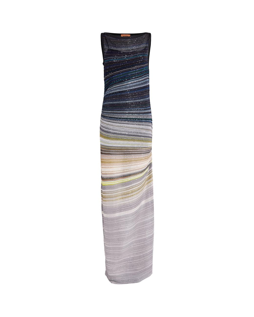 Missoni Multicolor Lamé Embellished Stripe Maxi Dress