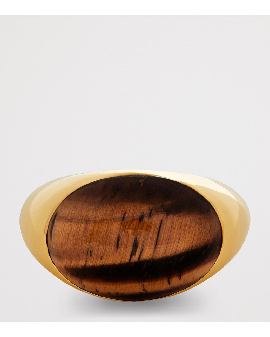 Monica Vinader Orange X Kate Young Vermeil And Tiger's Eye Ring