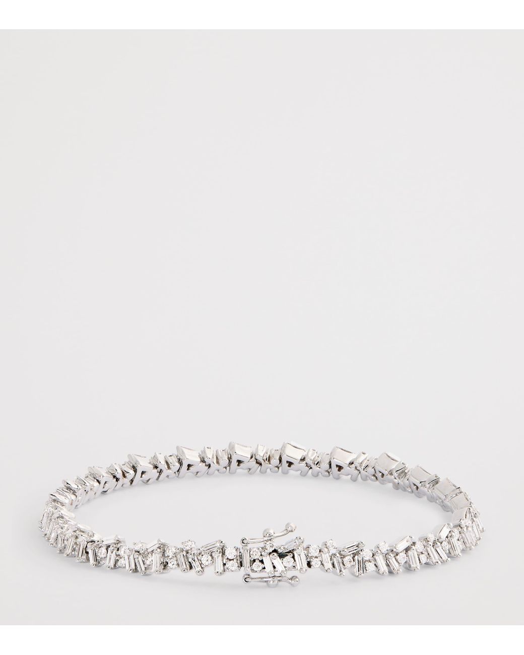 Suzanne Kalan White And Diamond Classic Icon Tennis Bracelet